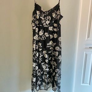 J.Crew black & white floral dress.